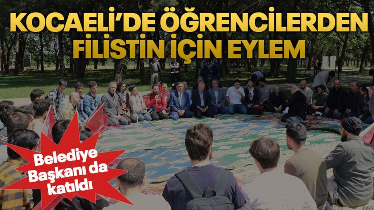 Kocaeli’de öğrencilerden Filistin için eylem