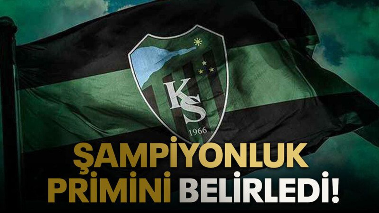 Kocaelispor şampiyonluk primini belirledi!