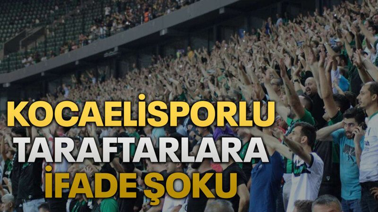 Kocaelisporlu taraftarlara ifade şoku