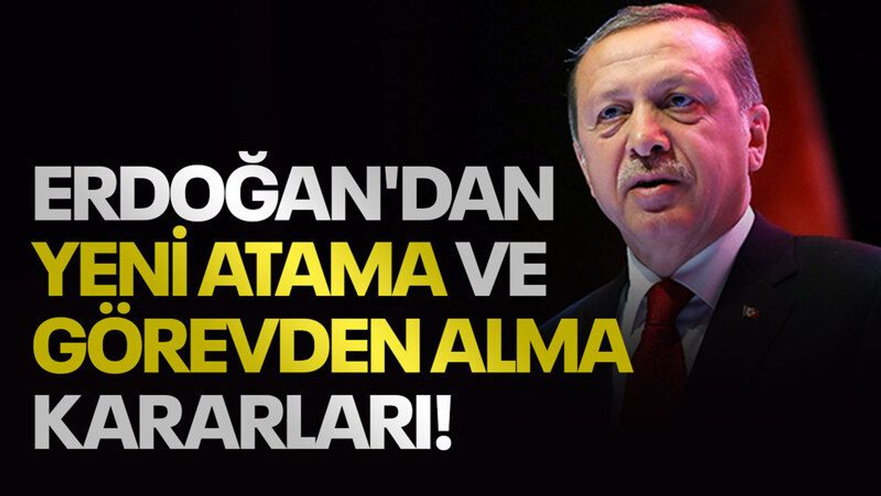 Erdoğan'dan yeni atama ve görevden alma kararları!