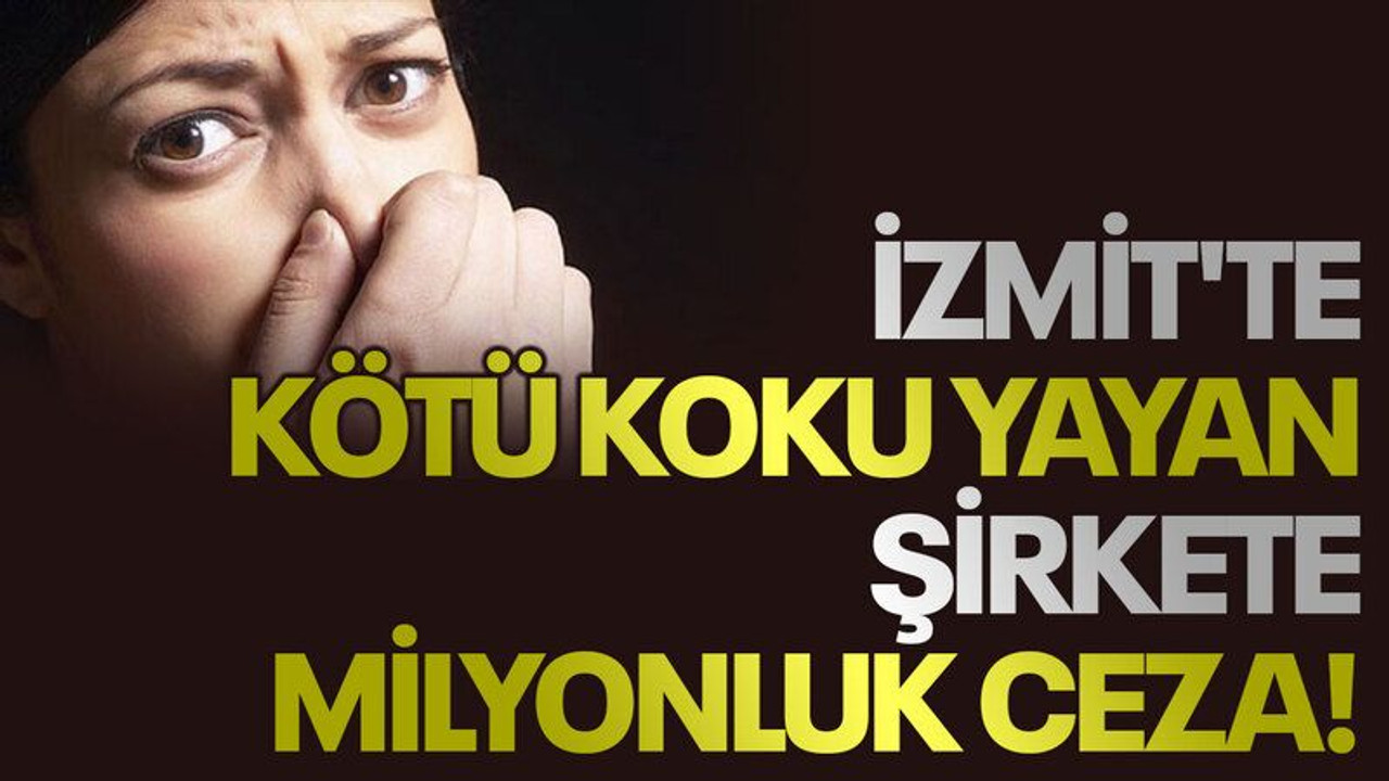 İzmit'te kötü koku yayan şirkete milyonluk ceza!