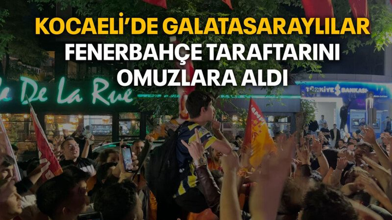 Kocaeli’de Galatasaraylılar Fenerbahçe taraftarını omuzlara aldı