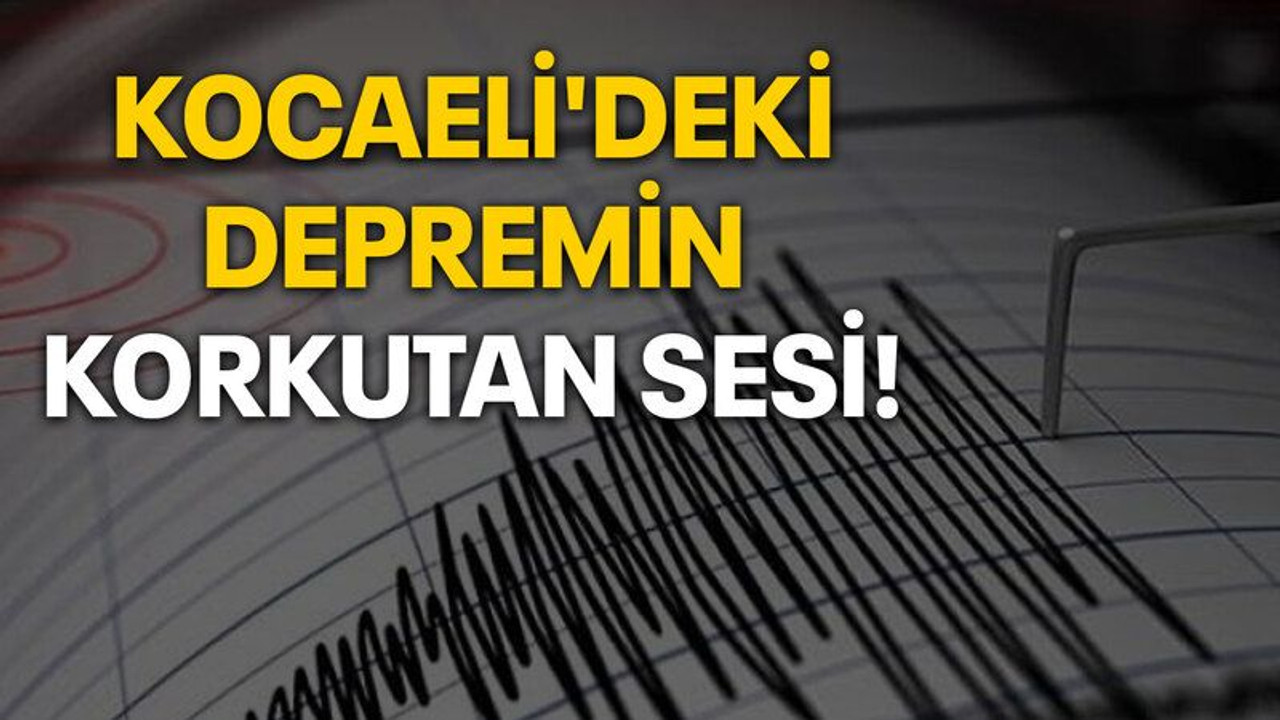 Kocaeli'deki depremin korkutan sesi!