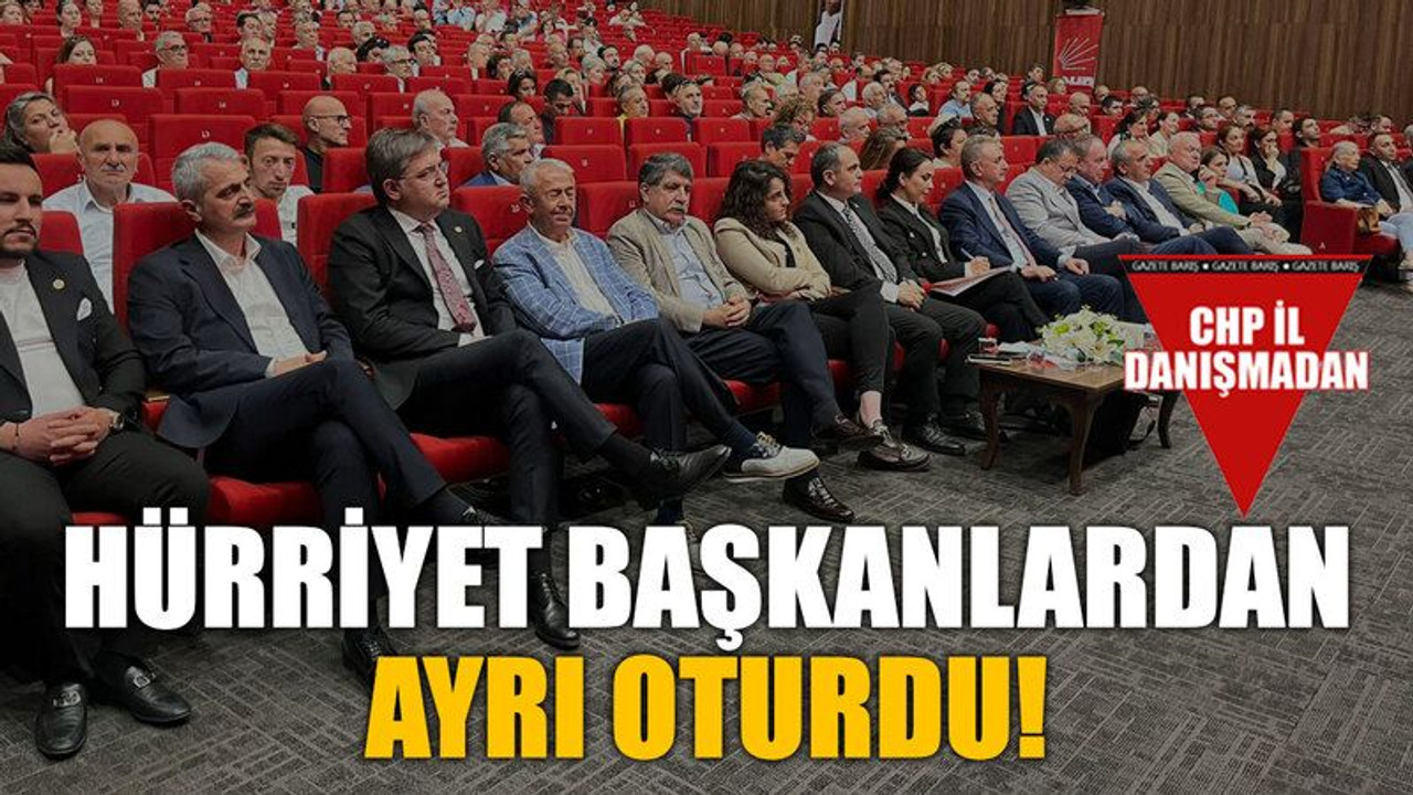 Hürriyet, başkanlardan ayrı oturdu!