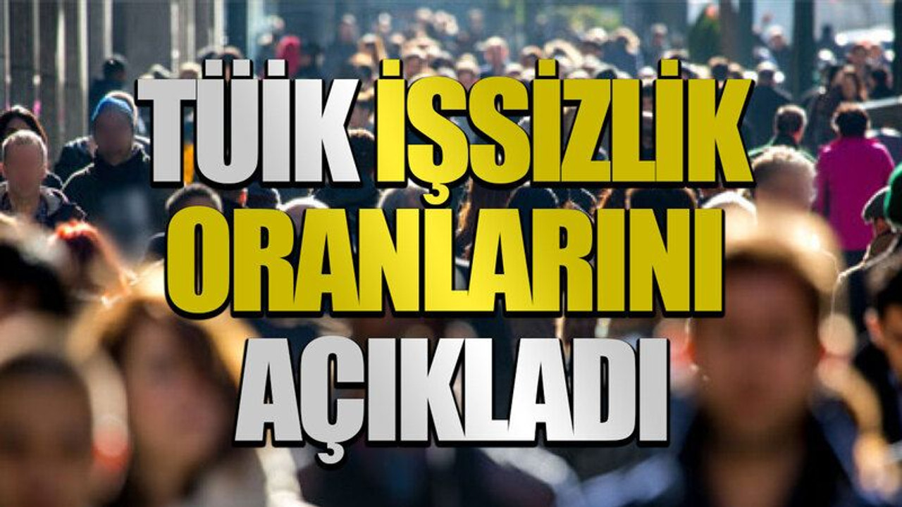 TÜİK işsizlik oranlarını açıkladı