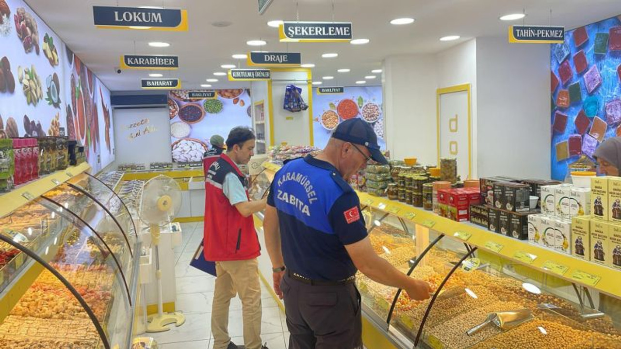 Karamürselde bayram öncesi zabıta ekipleri görev başında