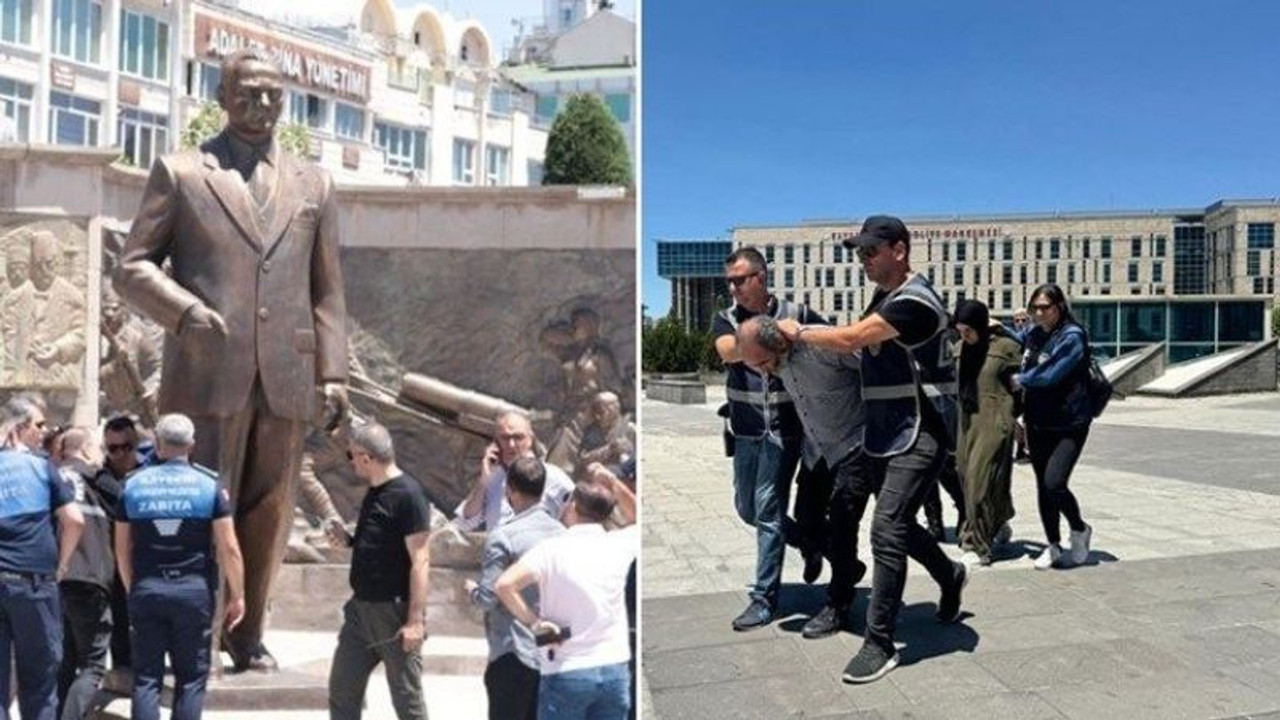 Kayseri'de Atatürk Anıtı'na baltayla saldırı