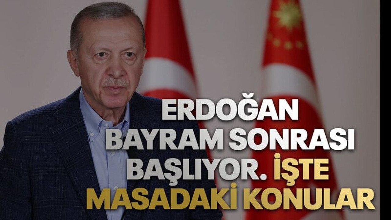 Erdoğan bayram sonrası başlıyor. İşte masadaki konular
