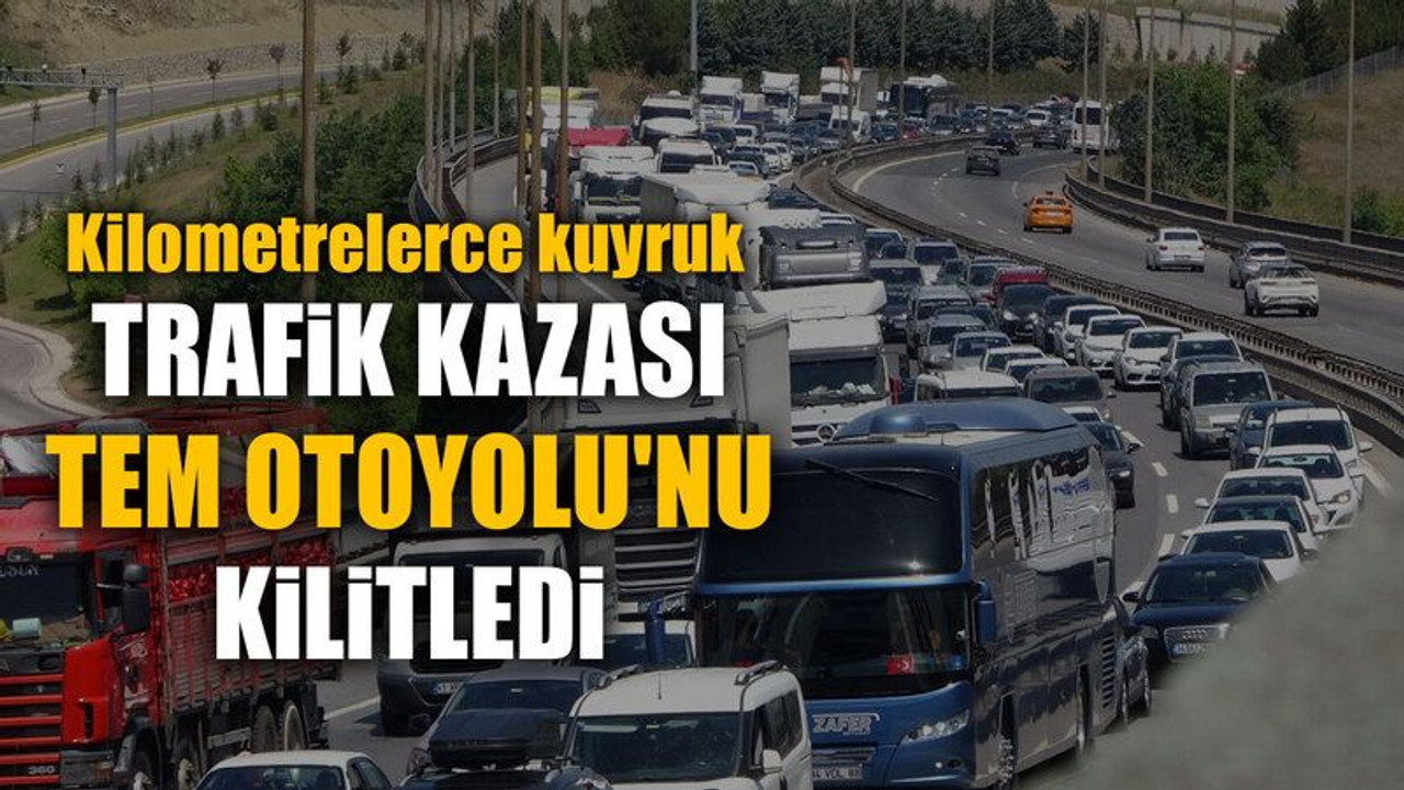 Trafik kazası TEM Otoyolu'nu kilitledi