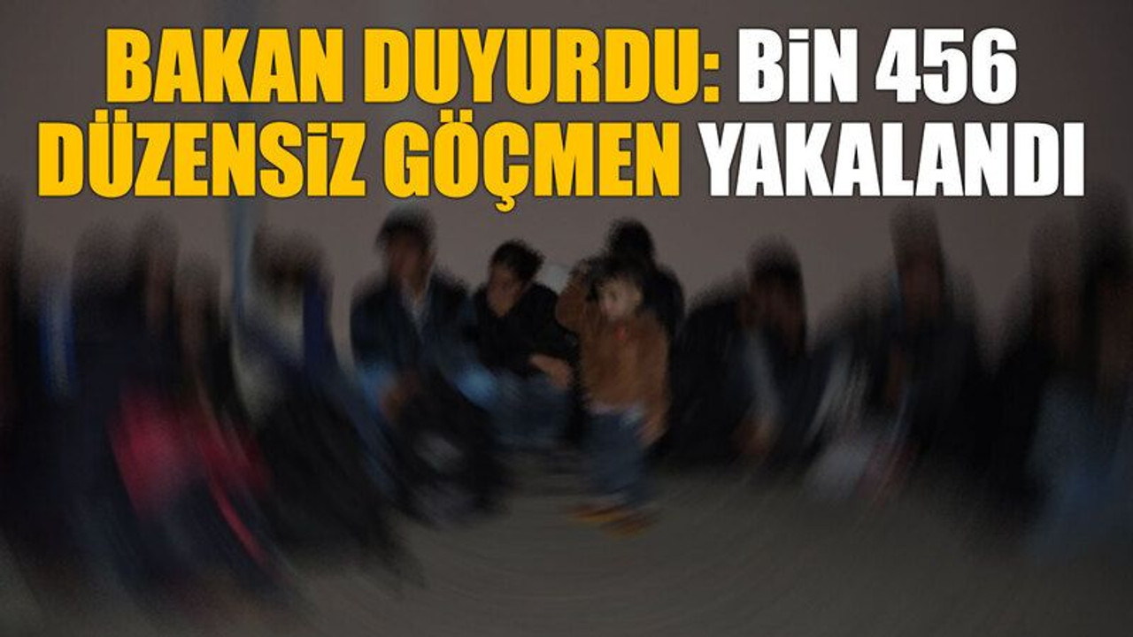 Bakan duyurdu: Bin 456 düzensiz göçmen yakalandı