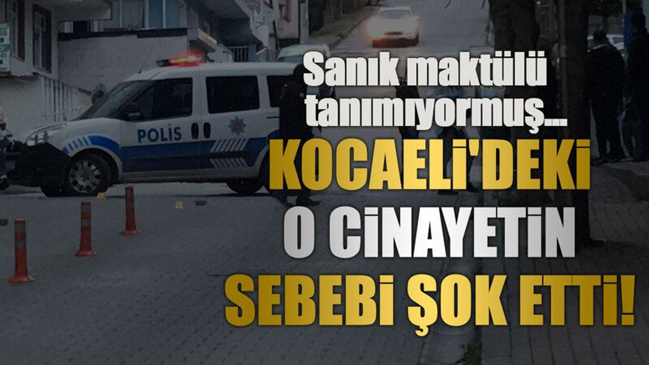 Kocaeli'deki o cinayetin sebebi şok etti!