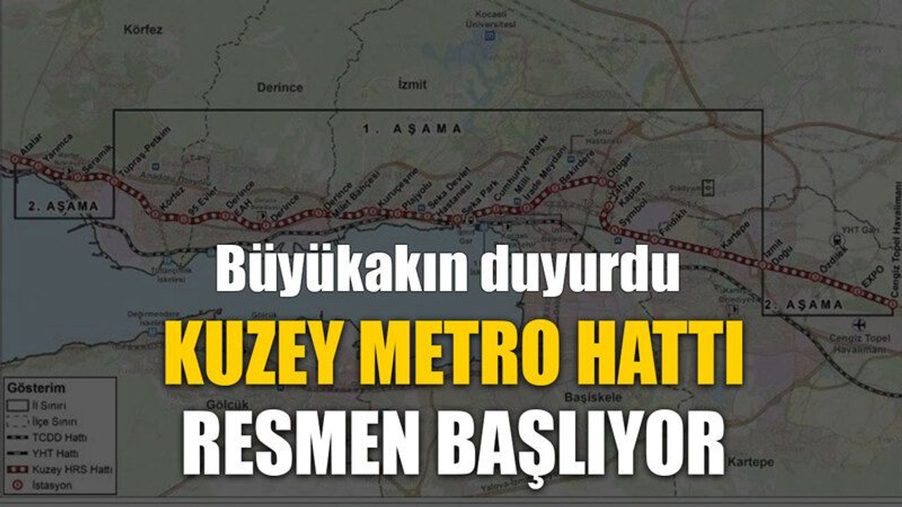Büyükakın duyurdu, Kuzey metro hattı resmen başlıyor
