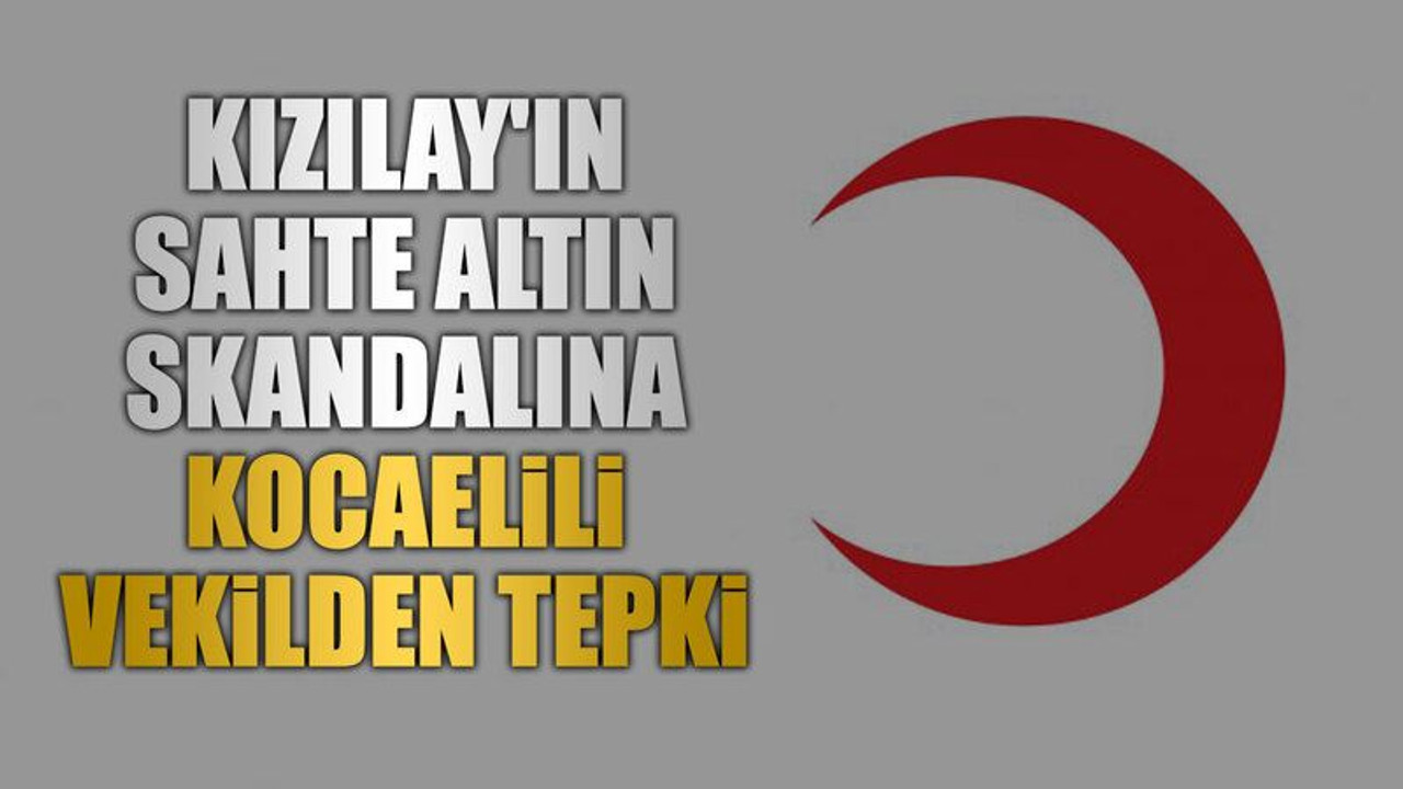 Kızılay'ın sahte altın skandalına Kocaelili vekilden tepki