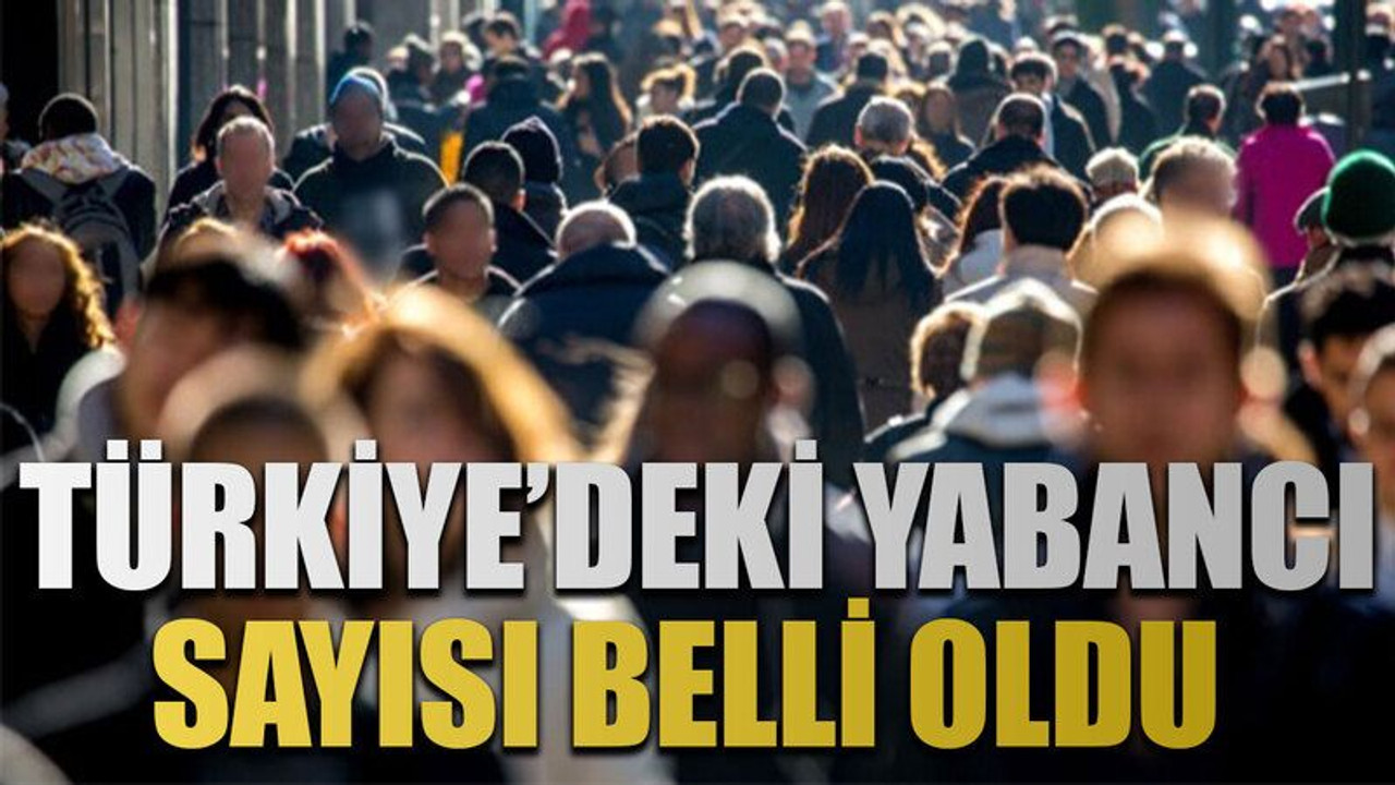 Türkiye’deki yabancı sayısı belli oldu