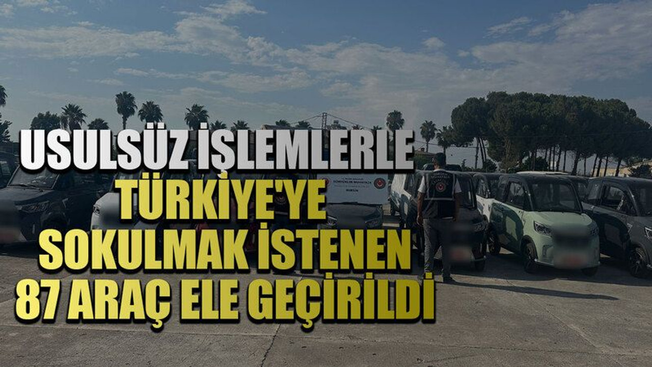 Usulsüz işlemlerle Türkiye'ye sokulmak istenen 87 araç ele geçirildi