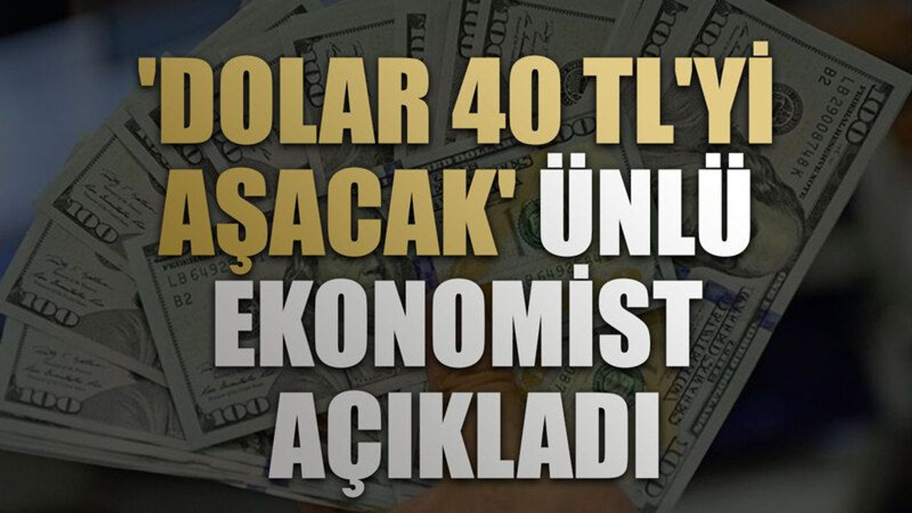 'Dolar 40 TL'yi aşacak' Ünlü ekonomist açıkladı