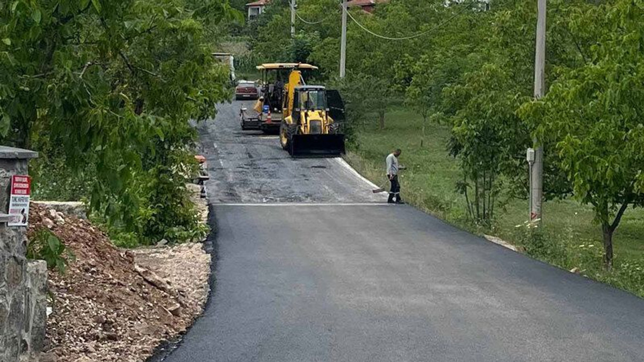 7 bin ton binder asfalt serimine başlandı