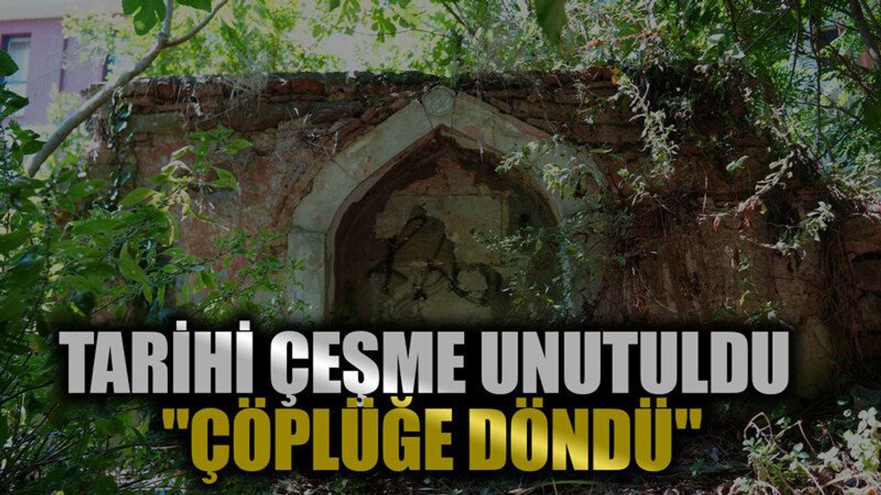 Tarihi çeşme unutuldu: "Çöplüğe döndü"