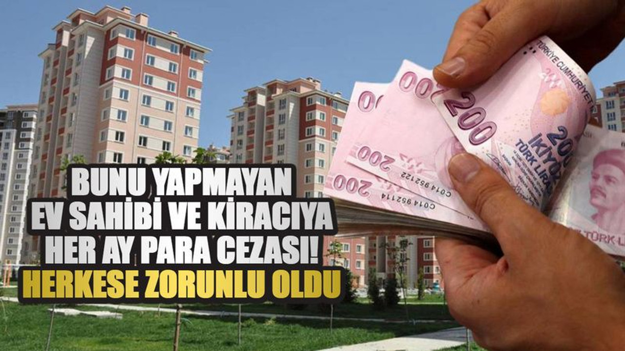Bunu yapmayan ev sahibi ve kiracıya her ay para cezası! Herkese zorunlu oldu