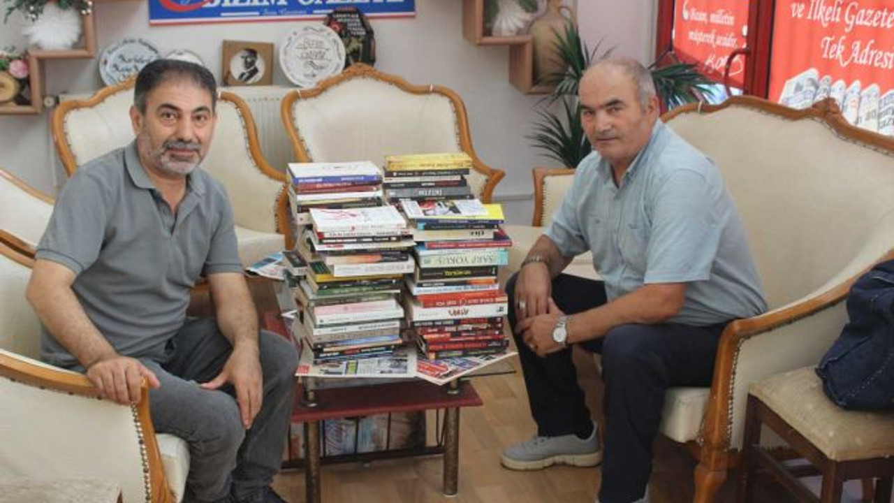 Emekli komutandan şehit kütüphanesine destek