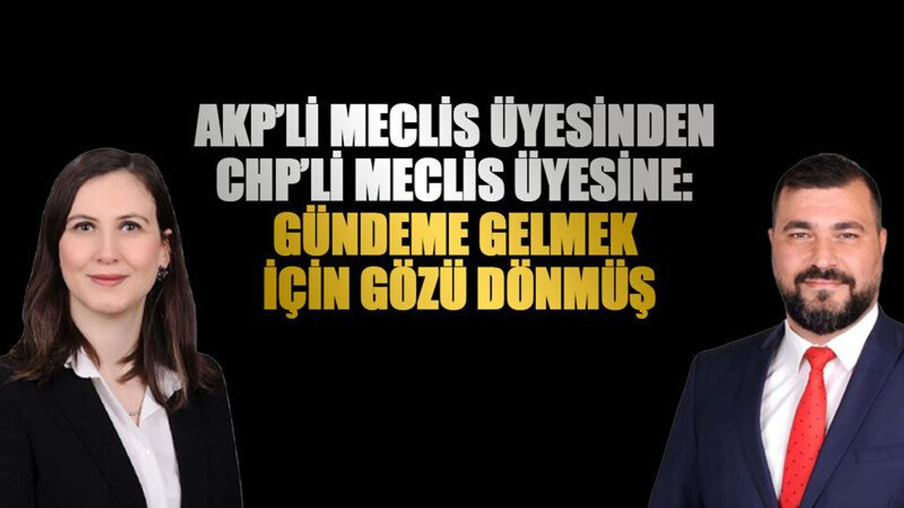 AKP’li Meclis üyesinden CHP’li Meclis üyesine: Gündeme gelmek için gözü dönmüş