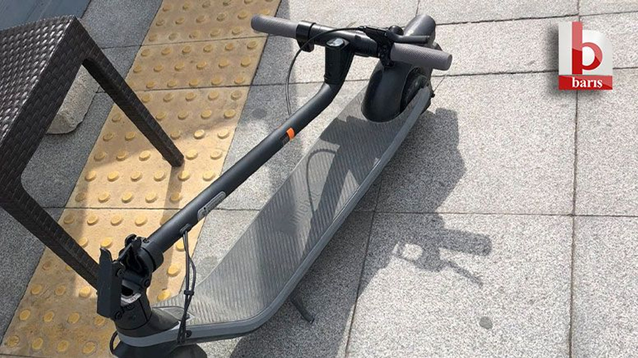 Scooter’lı vatandaş tramvaya alınmadı!