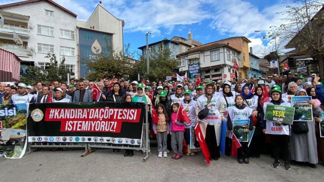 Kandıralılardan çöp tesisine karşı miting