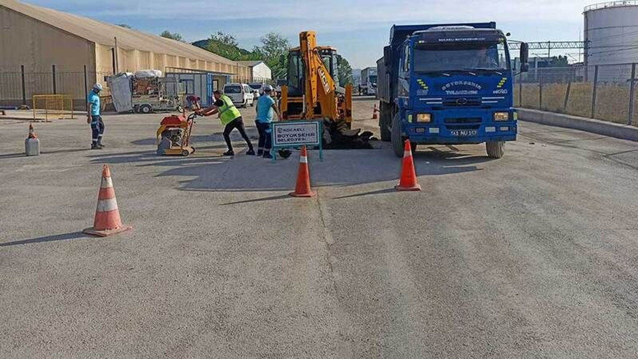 Kocaeli’de muhtemel kazanın önüne geçmek için çalışıyorlar