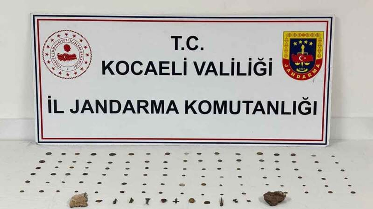 Dilovası'nda tarihi eserler ele geçirildi