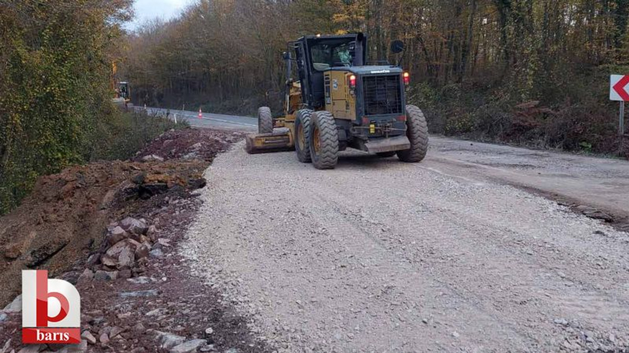 Kocaeli’de yol çöktü