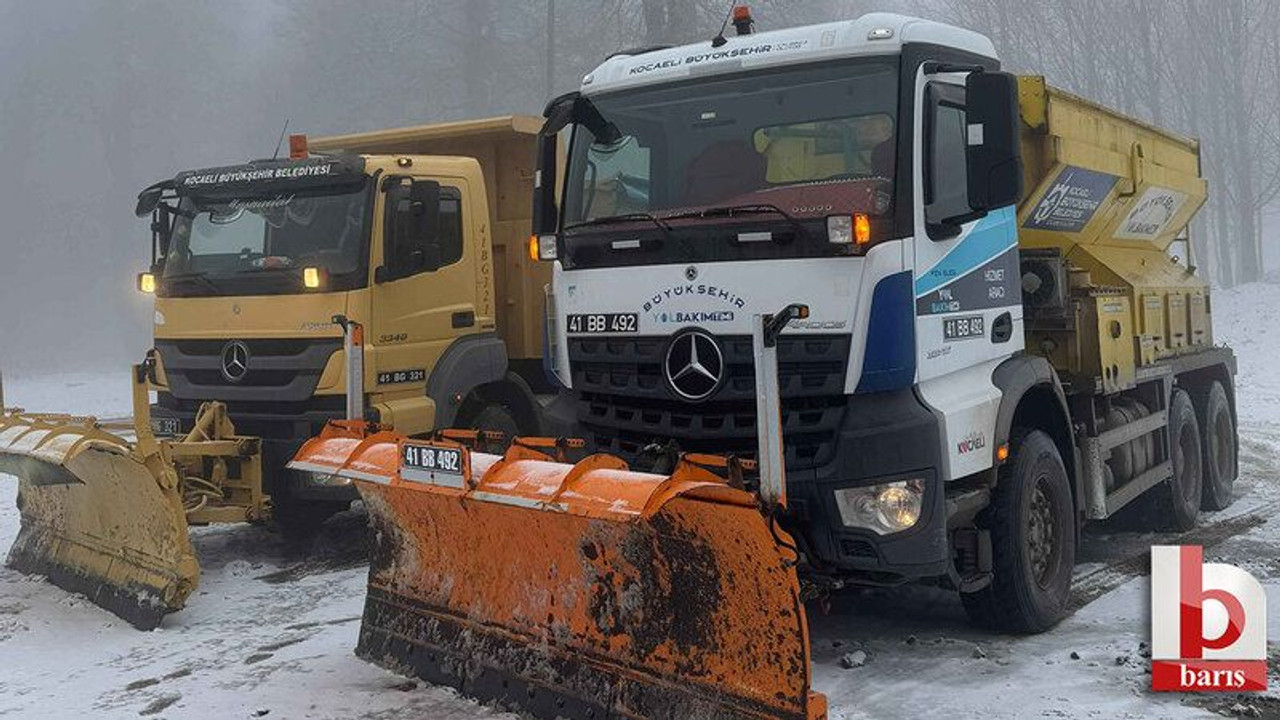 Meteoroloji Kocaeli’yi uyardı! Büyükşehir’de karla mücadeleye hazır