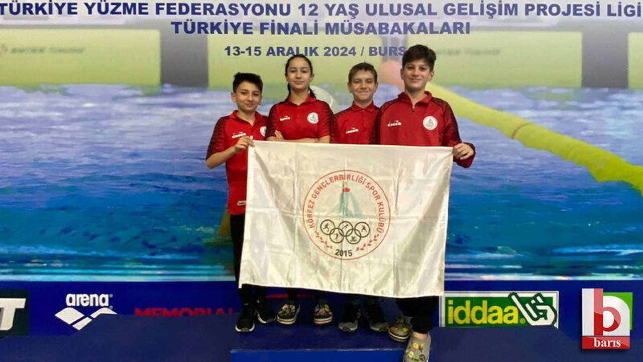 Körfez Gençlerbirliği SK'nın yüzme takımı madalya ile döndü