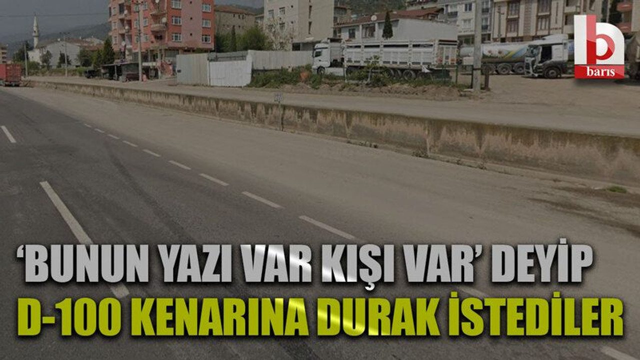 ‘Bunun yazı var kışı var’ deyip D-100 kenarına durak istediler