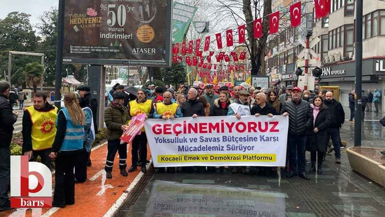 Kocaeli’de asgari ücrete tepki için binlerce kişi yürüdü!