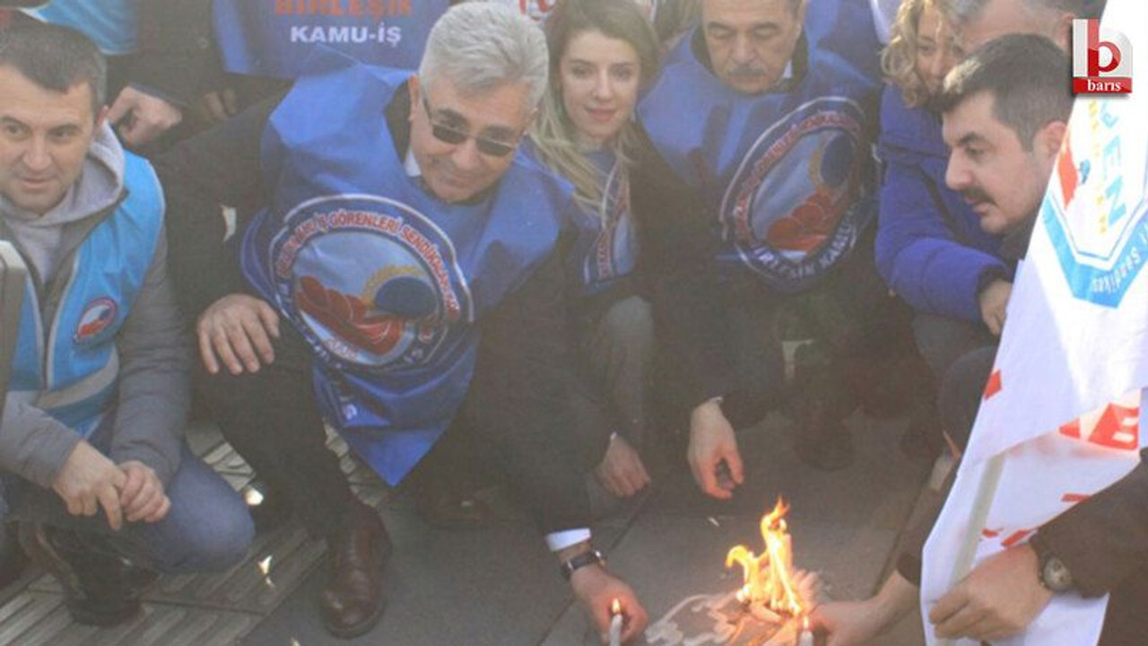 Flaş eylem: TÜİK binası önüne mum diktiler!