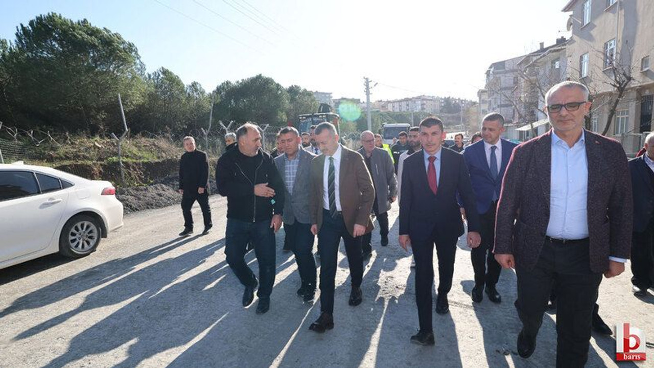 Başkan Büyükakın, yol çalışmalarını inceledi