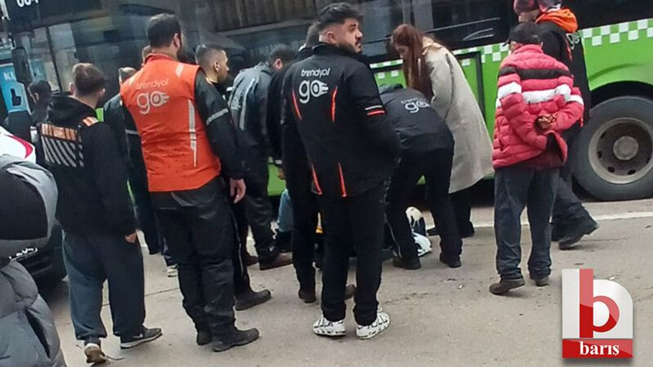 Kasiste dengesini kaybeden kurye araca çarparak yaralandı!