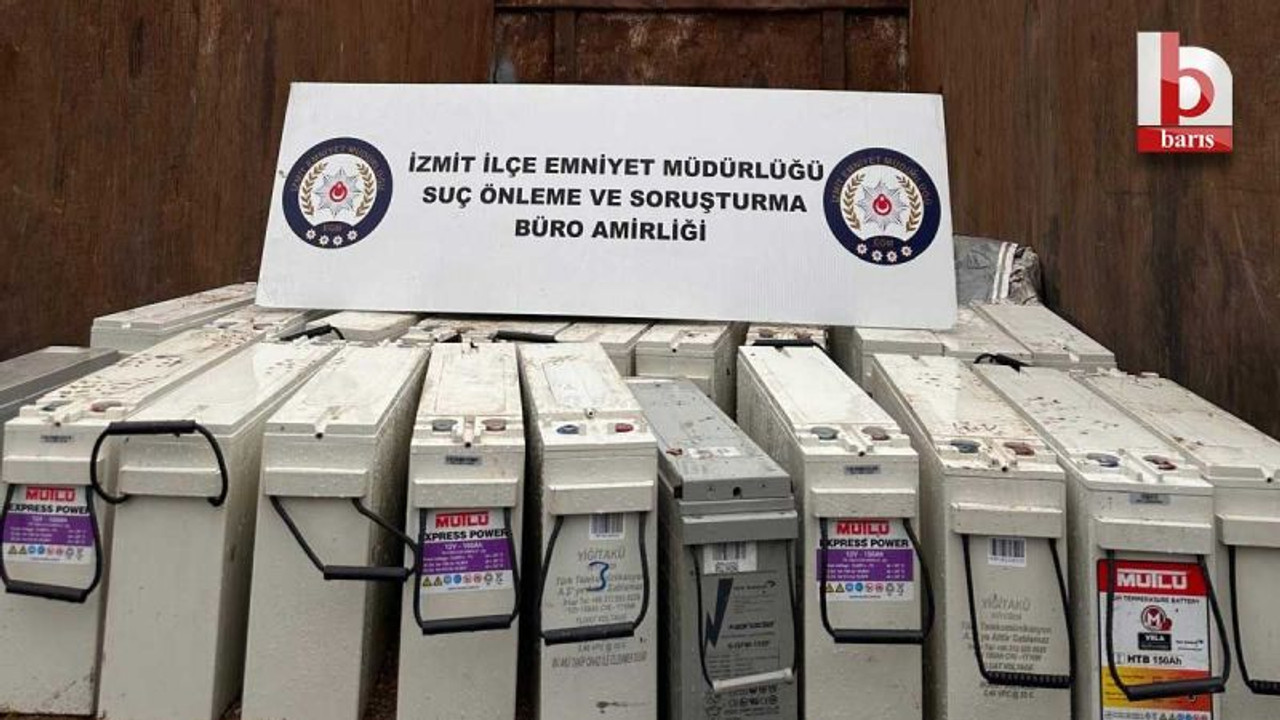 Kocaeli'de 5 farklı adresten 1 milyon 300 bin lira değerinde akü çaldı!