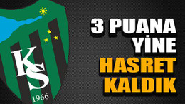 3 puana yine hasret kaldık