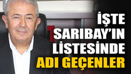 İşte Sarıbay’ın listesinde adı geçenler