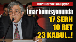 İmar komisyonunda 17 şerh 10 ret 23 kabul..!