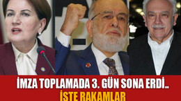 İmza toplama işleminde 3. gün sona erdi.. İşte rakamlar