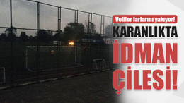 Suadiye'de karanlıkta idman çilesi!
