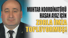 Muhtar koordinatörü Hasan Ayaz için zorla imza topluyormuş!