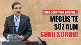 İlyas Şeker çok şaşırttı… Meclis’te söz aldı, soru sordu!