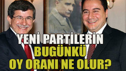 Yeni partilerin bugünkü oy oranı ne olur?