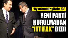 Yeni parti oy oranını açıkladı, kurulmadan ittifaka yöneldi!