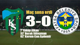 Kocaelispor kendi sahasında Fatsa Belediyespor'u 3-0 mağlup etti