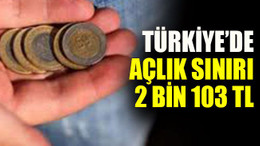 Türkiye’de açlık sınırı 2 bin 103 TL