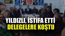 Yıldızlı, istifa etti delegelere koştu